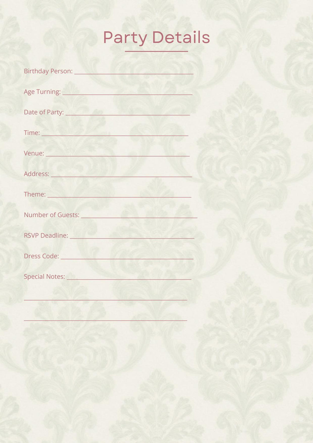Birthday Planner Bundle