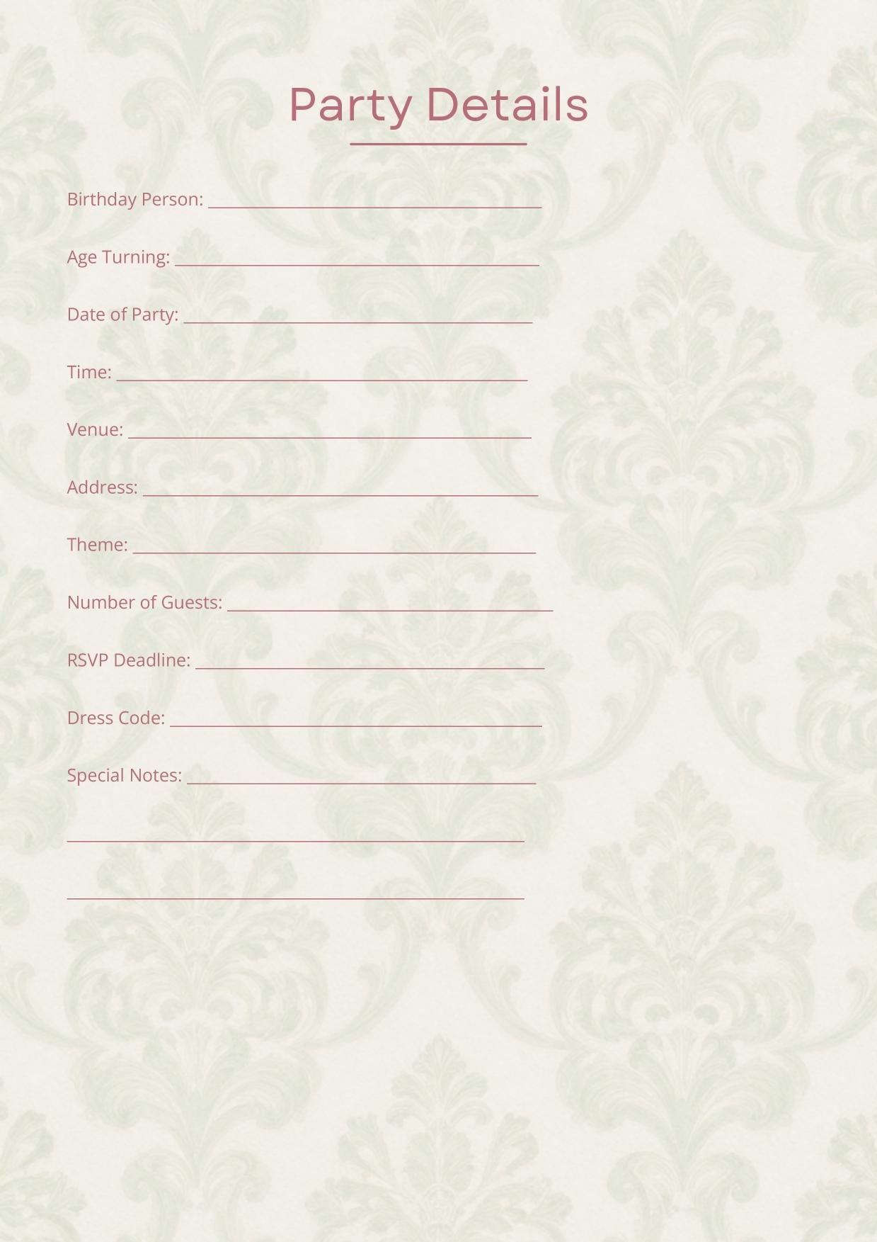 Birthday Planner Bundle