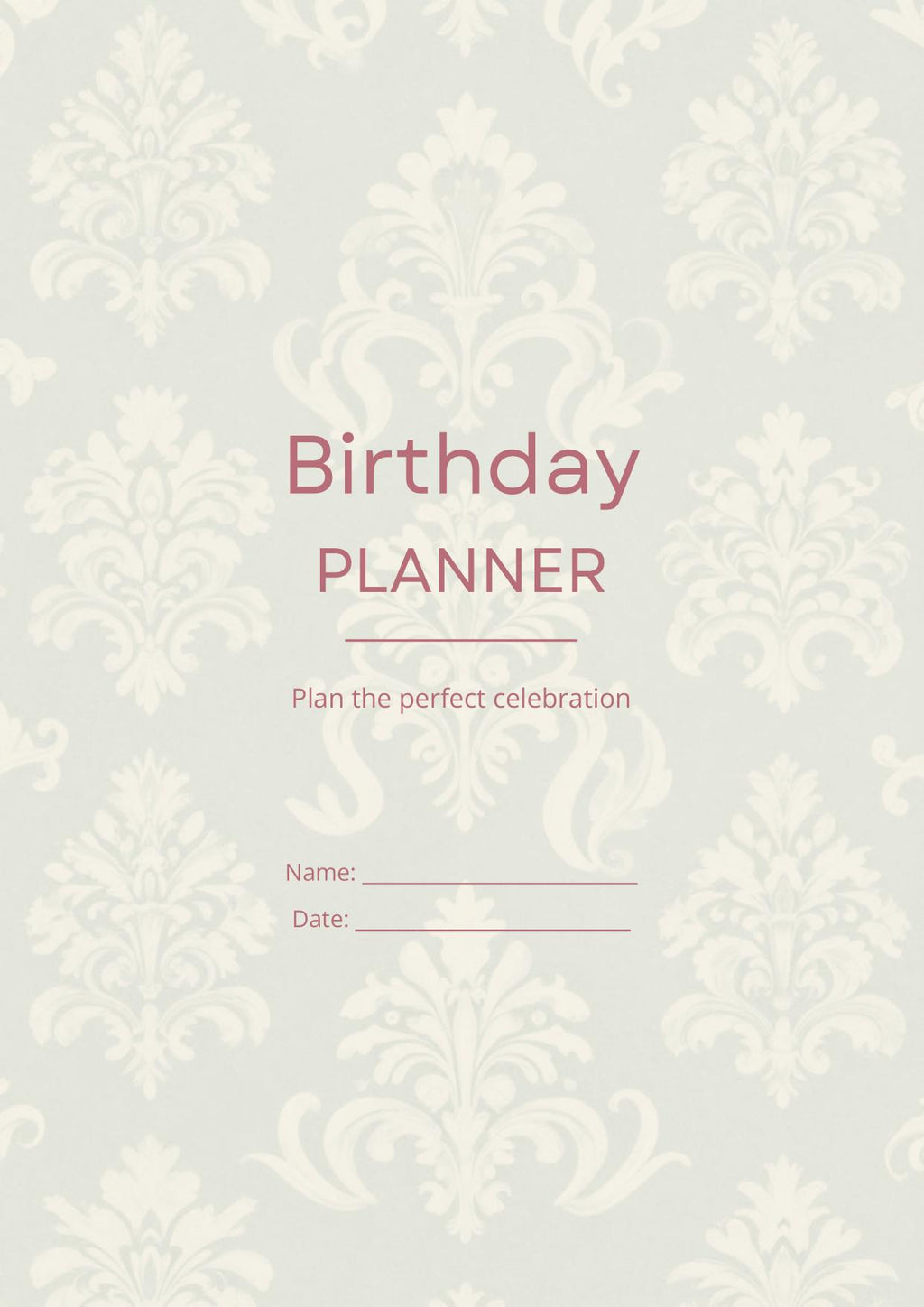 Birthday Planner Bundle