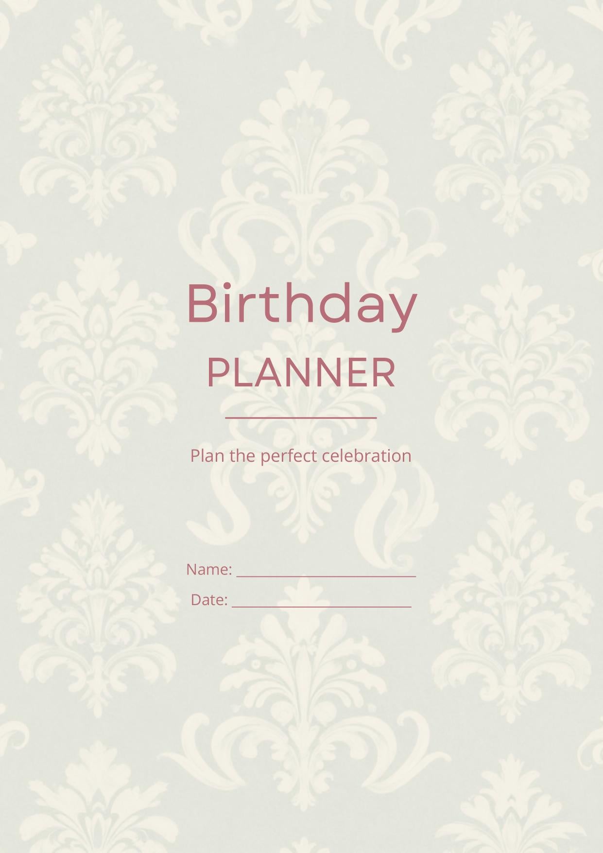 Birthday Planner Bundle